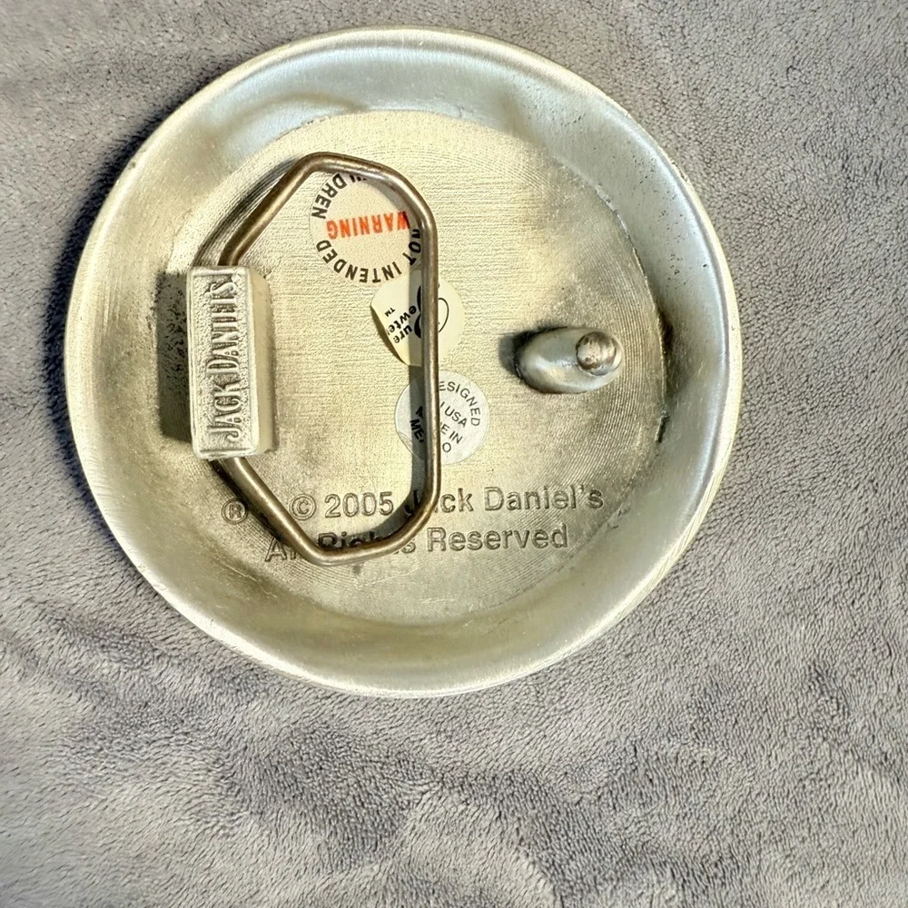 Iconic Jack Daniels Old No 7 Silver Belt Buckle